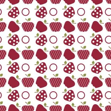 Seamless pattern with apples. Fruit background. イラスト素材