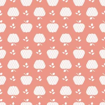 Seamless pattern with apples. Fruit background. Illustrazione stock