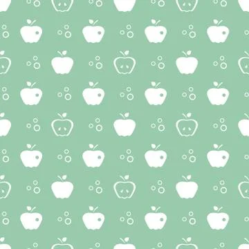 Seamless pattern with apples. Fruit background. 스톡 일러스트