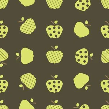 Seamless pattern with apples. Fruit background. 스톡 일러스트