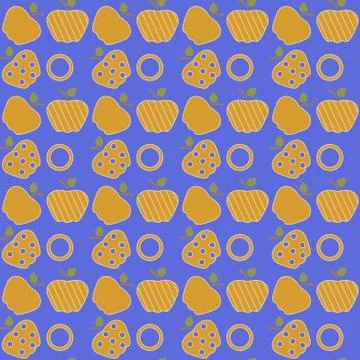 Seamless pattern with apples. Fruit background. イラスト素材