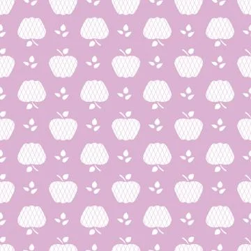 Seamless pattern with apples. Fruit background. Illustrazione stock