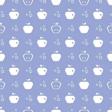 Seamless pattern with apples. Fruit background. Stock Illustration