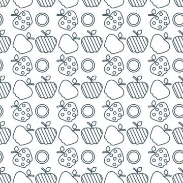 Seamless pattern with apples. Fruit background. イラスト素材