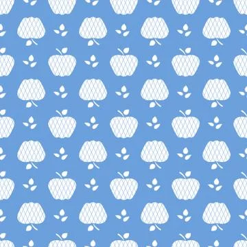 Seamless pattern with apples. Fruit background. 스톡 일러스트