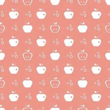 Seamless pattern with apples. Fruit background. 스톡 일러스트