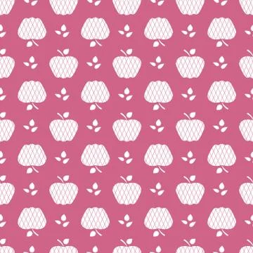 Seamless pattern with apples. Fruit background. Stock Illustration