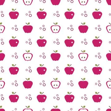 Seamless pattern with apples. Fruit background. 스톡 일러스트