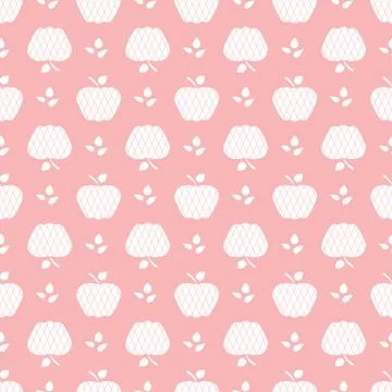 Seamless pattern with apples. Fruit background. Illustrazione stock