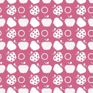 Seamless pattern with apples. Fruit background. イラスト素材