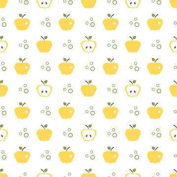 Seamless pattern with apples. Fruit background. イラスト素材