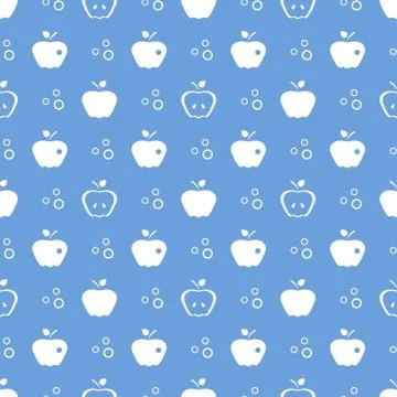 Seamless pattern with apples. Fruit background. Stock Illustration
