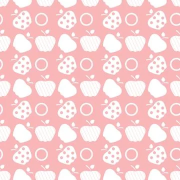 Seamless pattern with apples. Fruit background. Stock Illustration