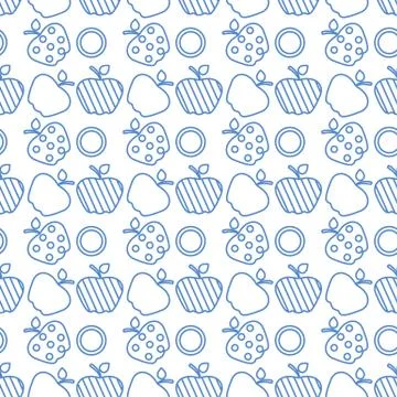 Seamless pattern with apples. Fruit background. イラスト素材
