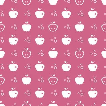 Seamless pattern with apples. Fruit background. Stock Illustration