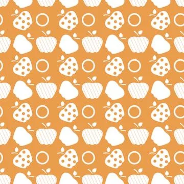 Seamless pattern with apples. Fruit background. 스톡 일러스트