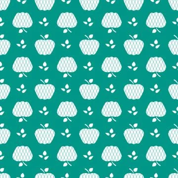 Seamless pattern with apples. Fruit background. 스톡 일러스트