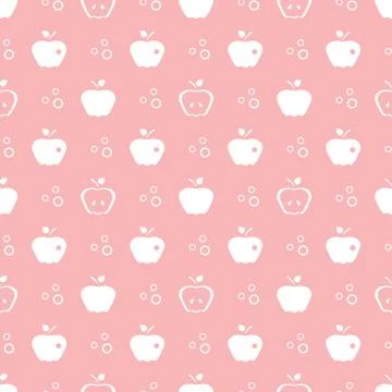Seamless pattern with apples. Fruit background. 스톡 일러스트