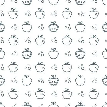 Seamless pattern with apples. Fruit background. 스톡 일러스트