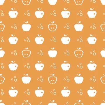 Seamless pattern with apples. Fruit background. Stock Illustration