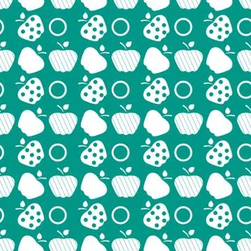 Seamless pattern with apples. Fruit background. 스톡 일러스트