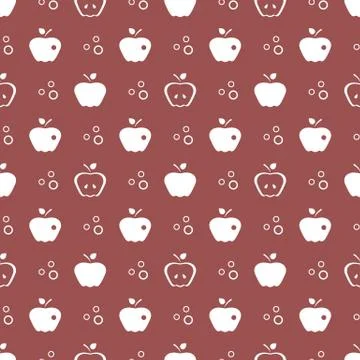 Seamless pattern with apples. Fruit background. 스톡 일러스트