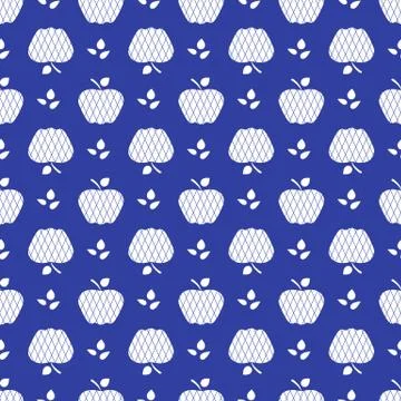 Seamless pattern with apples. Fruit background. イラスト素材