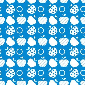 Seamless pattern with apples. Fruit background. Illustrazione stock