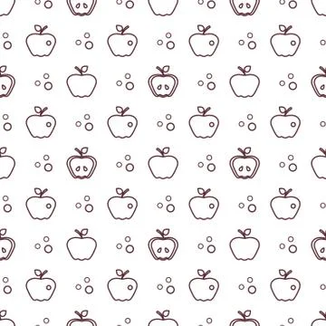 Seamless pattern with apples. Fruit background. 스톡 일러스트