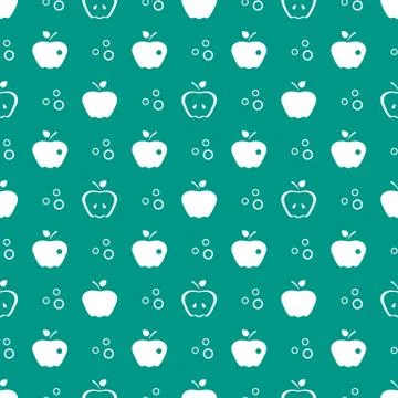 Seamless pattern with apples. Fruit background. 스톡 일러스트