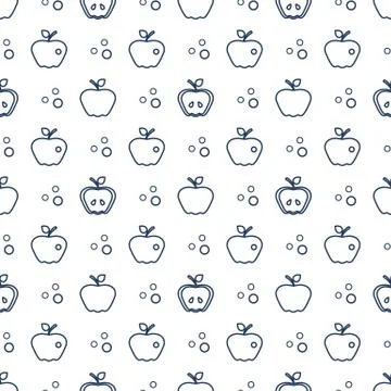 Seamless pattern with apples. Fruit background. イラスト素材