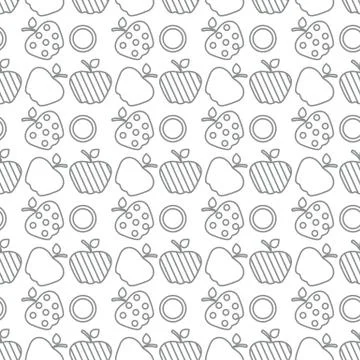 Seamless pattern with apples. Fruit background. 스톡 일러스트