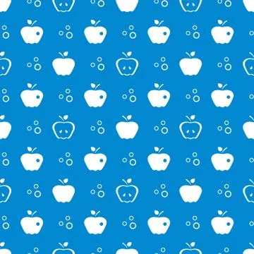 Seamless pattern with apples. Fruit background. Stock Illustration