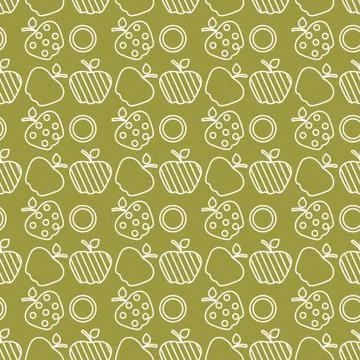 Seamless pattern with apples. Fruit background. Stock Illustration