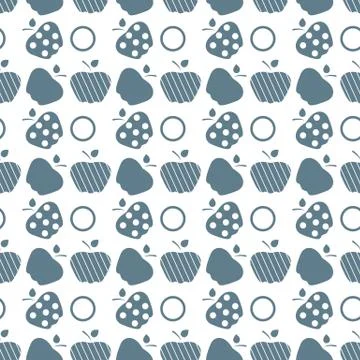 Seamless pattern with apples. Fruit background. イラスト素材