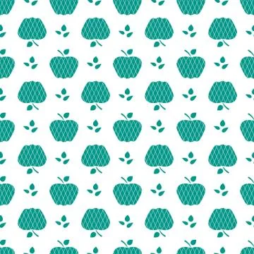 Seamless pattern with apples. Fruit background. イラスト素材