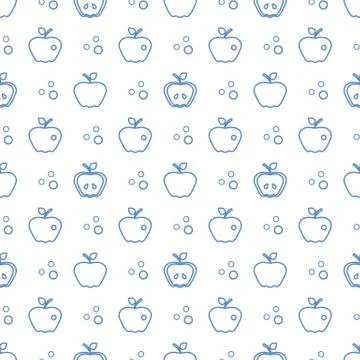 Seamless pattern with apples. Fruit background. イラスト素材