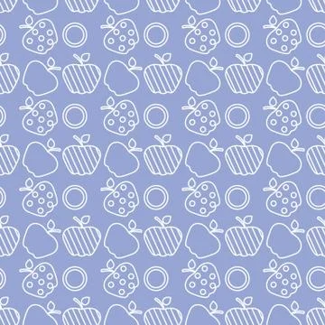 Seamless pattern with apples. Fruit background. イラスト素材