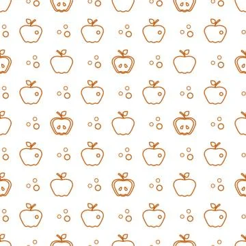 Seamless pattern with apples. Fruit background. イラスト素材