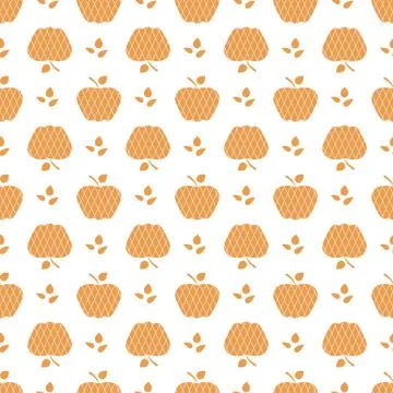 Seamless pattern with apples. Fruit background. イラスト素材