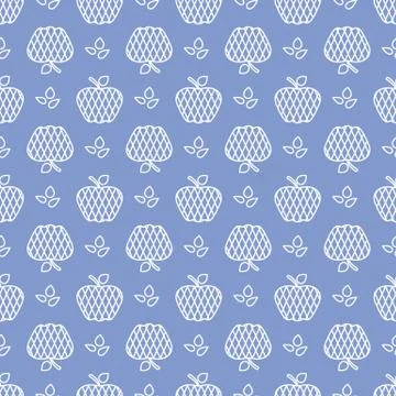 Seamless pattern with apples. Fruit background. 스톡 일러스트