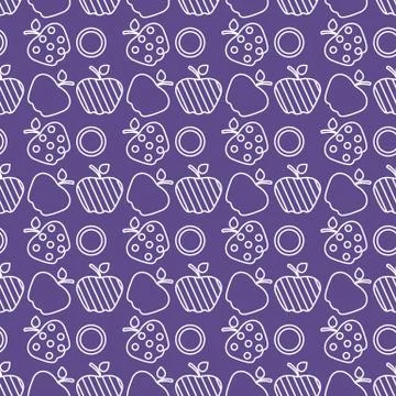 Seamless pattern with apples. Fruit background. Stock Illustration