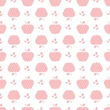 Seamless pattern with apples. Fruit background. 스톡 일러스트