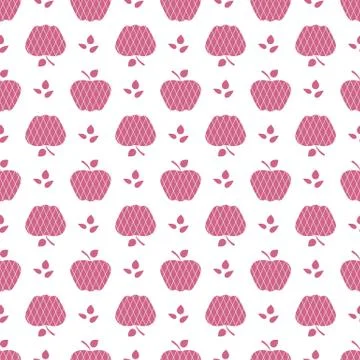 Seamless pattern with apples. Fruit background. 스톡 일러스트