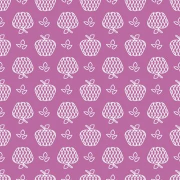 Seamless pattern with apples. Fruit background. 스톡 일러스트