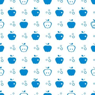 Seamless pattern with apples. Fruit background. Illustrazione stock