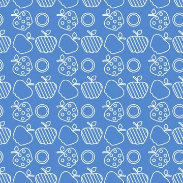 Seamless pattern with apples. Fruit background. イラスト素材