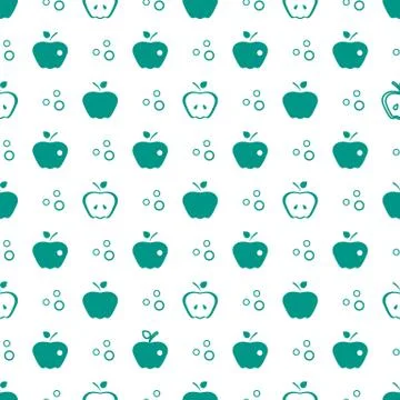 Seamless pattern with apples. Fruit background. Illustrazione stock