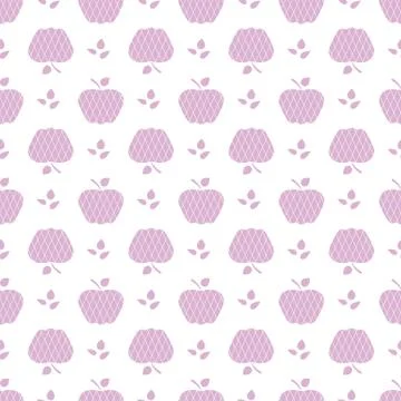 Seamless pattern with apples. Fruit background. Stock Illustration