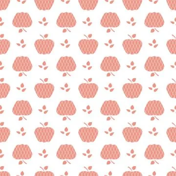 Seamless pattern with apples. Fruit background. 스톡 일러스트